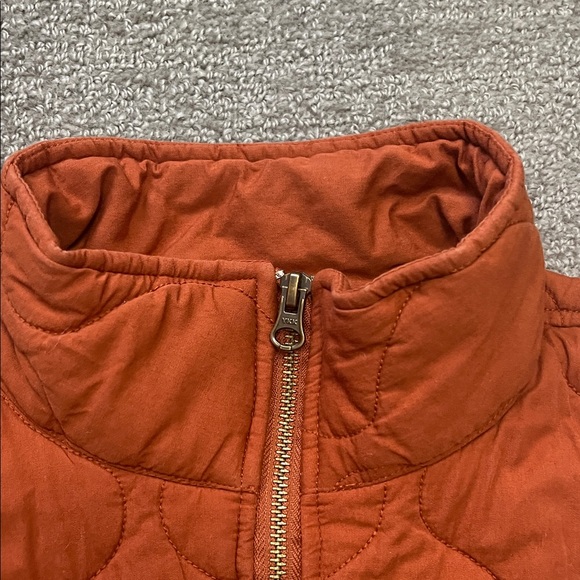Keren Hart Cropped Quilted Jacket Burnt Orange/Rust Color Size M - Picture 4 of 10